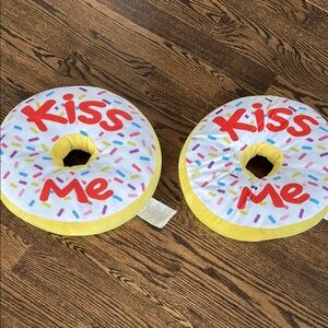 Kiss Me Donut Shaped Pillows